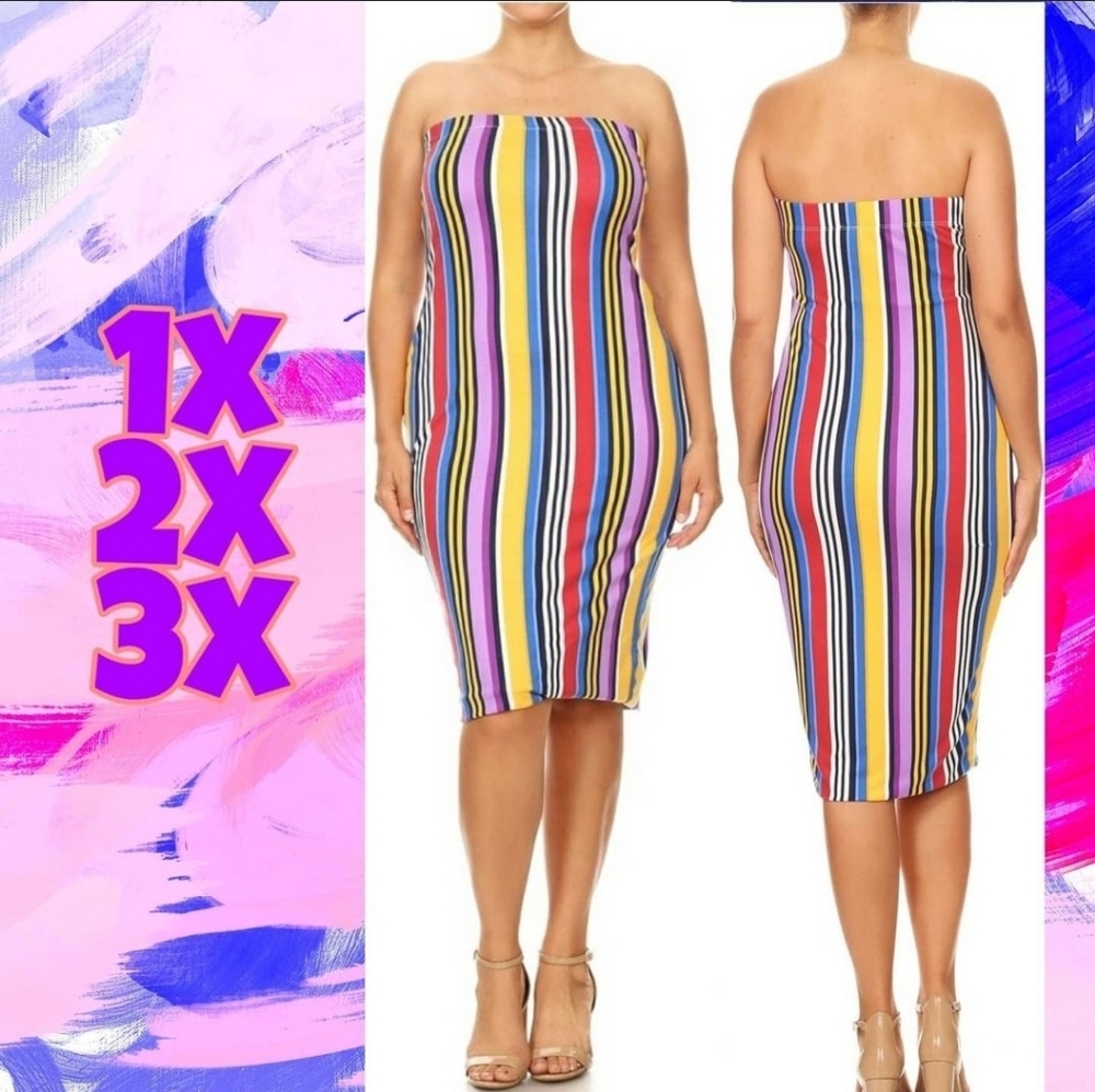 Multicolor stripe dress